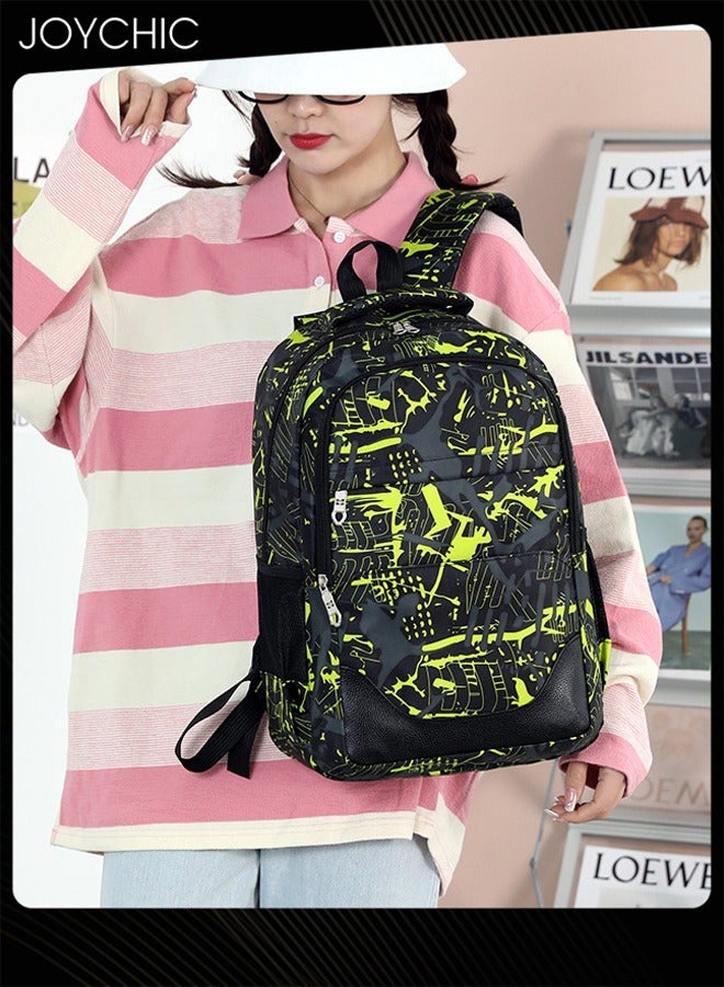 Joychic 3-Piece New Style Preppy Backpack Casual Travel Daypack Large Capacity Wear-resistant Bookbag For Middle High Students - Image 4
