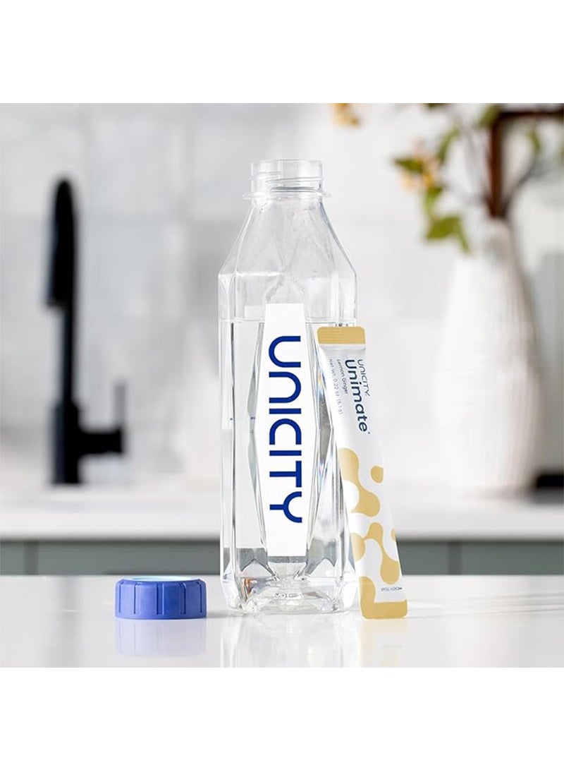 يونيسيتي حزمة عصا الزنجبيل الليمونية الطبيعية Unicity Unimate - تذوق رائع - مزيج مشروب يربا ماتي التركيزي للغاية (30 حزمة). المكملات الغذائية. بديل صحي للقهوة ومشروبات الطاقة (إمدادات لمدة 30 يوماً) - Image 2