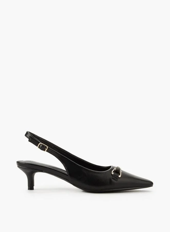 Flora Bella Women Pointed Toe Kitten Heel Shoes