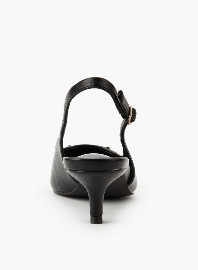 Flora Bella By Shoexpress Flora Bella Women Pointed Toe Kitten Heel Shoes - Image 5