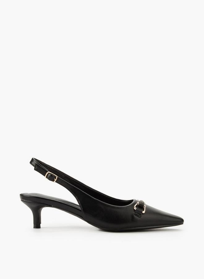 Flora Bella By Shoexpress Flora Bella Women Pointed Toe Kitten Heel Shoes - Image 3