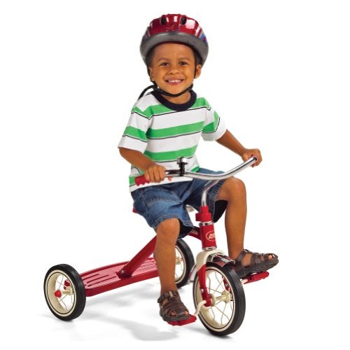 Radio Flyer Classic 10 Inch Toddler Tricycle with Rubber Tires and Steel Frame Red - Image 1