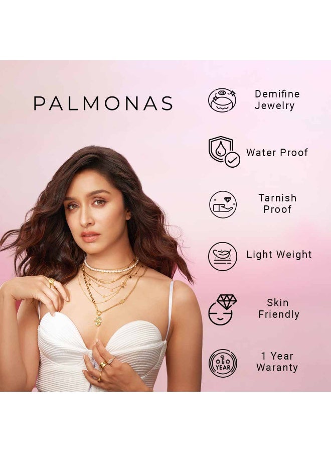 PALMONAS Exquisite Silver Studded Bracelet for Women - Waterproof & Anti-Tarnish - Image 4