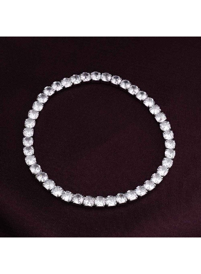 PALMONAS Exquisite Silver Studded Bracelet for Women - Waterproof & Anti-Tarnish - Image 1