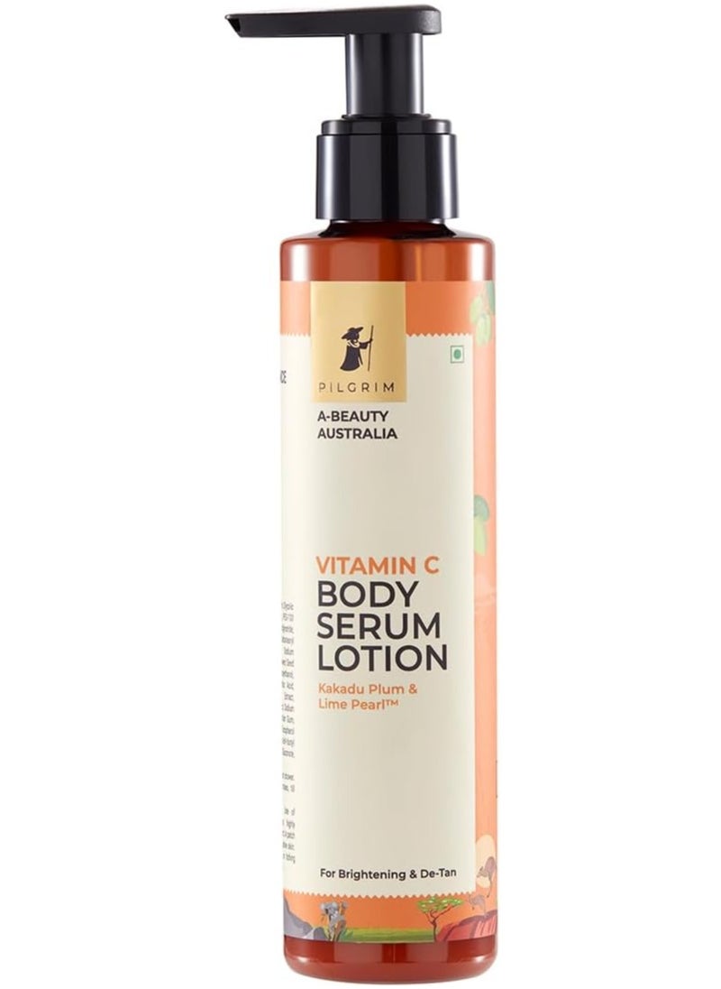 PILGRIM Pilgrim Australian Vitamin C Body Serum Lotion for dry skin with Kakadu Plum & Lime Pearl™ | Vitamin C body lotion for brightening & detan| Fades dark spots & evens skin tone | For women & men| 150 ml  - Image 1