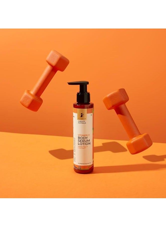 PILGRIM Pilgrim Australian Vitamin C Body Serum Lotion for dry skin with Kakadu Plum & Lime Pearl™ | Vitamin C body lotion for brightening & detan| Fades dark spots & evens skin tone | For women & men| 150 ml  - Image 2