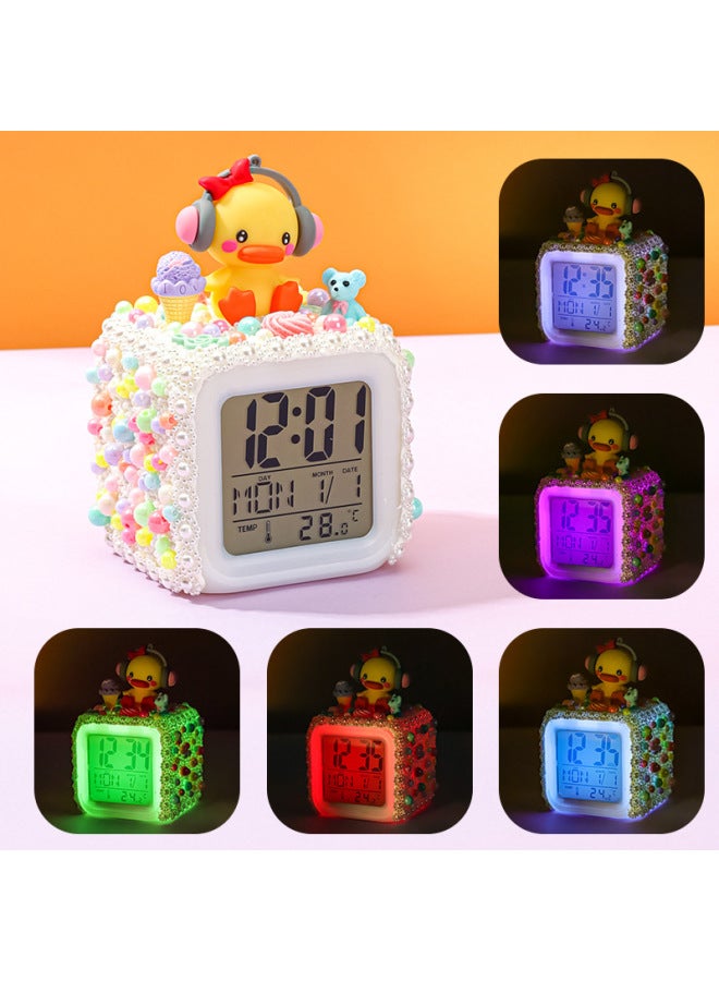 Fantasy Colorful Alarm Clock Children's DIY Handmade Watch Toy Material Bag Creative Girl Toys-Color:4 Random Styles  - Image 3