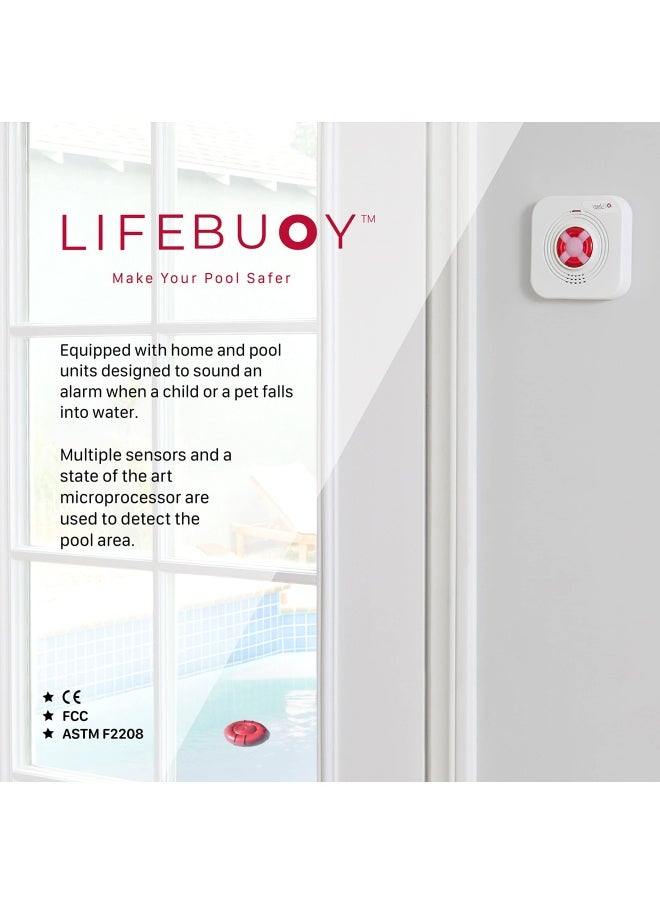 Generic - Lifebuoy  Pool Alarm System - Pool Motion Sensor With Advanced Algorithm - Smart Pool Alarm That Is Application Controlled. Powerful Sirens Blare At Poolside And Indoors - Image 1