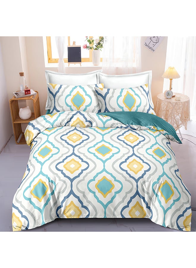 ايست من نون طقم غطاء لحاف من ٤ قطع | مصنوع من ألياف دقيقة ناعمة | ألوان متعددة | غطاء لحاف ١٦٠ × ٢٢٠ سم، ملاءة سرير ١٢٠ × ٢٠٠ سم مع جيب عميق ٣٠ سم، غطائي وسادة ٥٠ × ٧٥ سم | مناسب لمرتبة فردية - Image 1