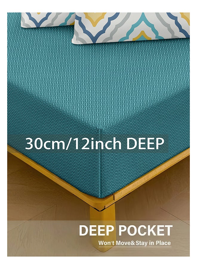 ايست من نون طقم غطاء لحاف من ٤ قطع | مصنوع من ألياف دقيقة ناعمة | ألوان متعددة | غطاء لحاف ١٦٠ × ٢٢٠ سم، ملاءة سرير ١٢٠ × ٢٠٠ سم مع جيب عميق ٣٠ سم، غطائي وسادة ٥٠ × ٧٥ سم | مناسب لمرتبة فردية - Image 5