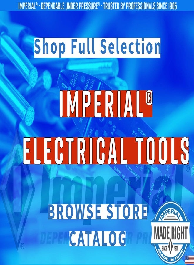 إمبريال أداة Imperial Tool IE-136 متعددة الاستخدامات، أداة تجريد، أداة تجعيد، قاطع أسلاك، 10-22 AWG أداة قص/تجعيد/أداة تجريد - Image 5