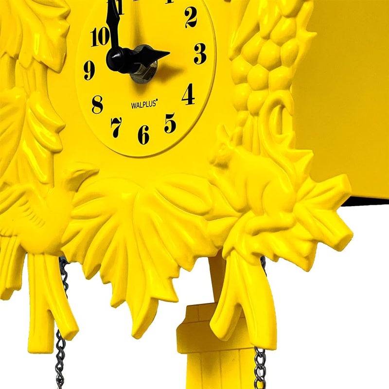 WALPLUS Chiming Classic Yellow Cuckoo Wall Clock Hanging Bird Clock Home Decor Christmas Clock Gifts - Image 4