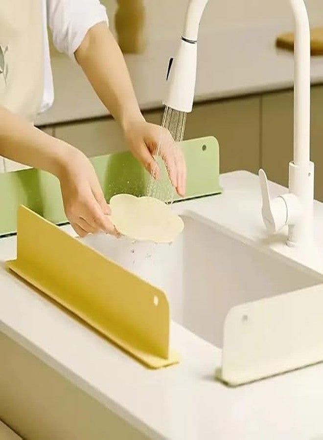 AESTROKE Silicone Sink Splash Guard for Kitchen,Sink Anti-Splash Baffle | Kitchen Water Baffle Plate Splash Guard | Anti-Splatter Board | Flexible Blocking Barrier | Pcs 1 (Multicolor) - Image 1