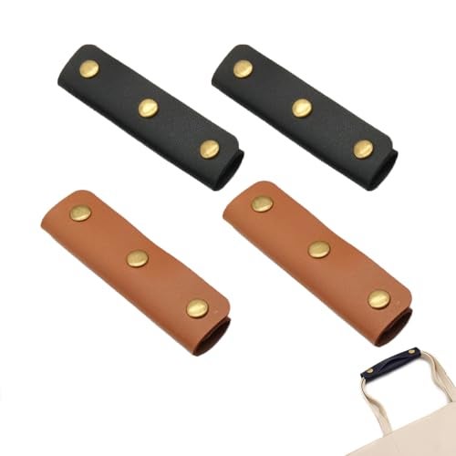 ArrErr 4 Pack Tote Bag Top Handle Pads with 3 Snaps Non Slip Shoulder Straps Wrap Cover Grips for Tote Top Handle Bag Underarm Purse Shoulder Bags Handbags Keeps Double Handles Together - Image 1