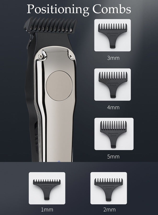 DUNISO Smart Hair Clippers Electric with 5 Kinds of Positioning Combs Turbo Motor Hair Cutting Kit Pro Mens Clippers, Cordless Rechargeable Hair Trimmer Set Professional Barbers Grooming Kit - Image 4