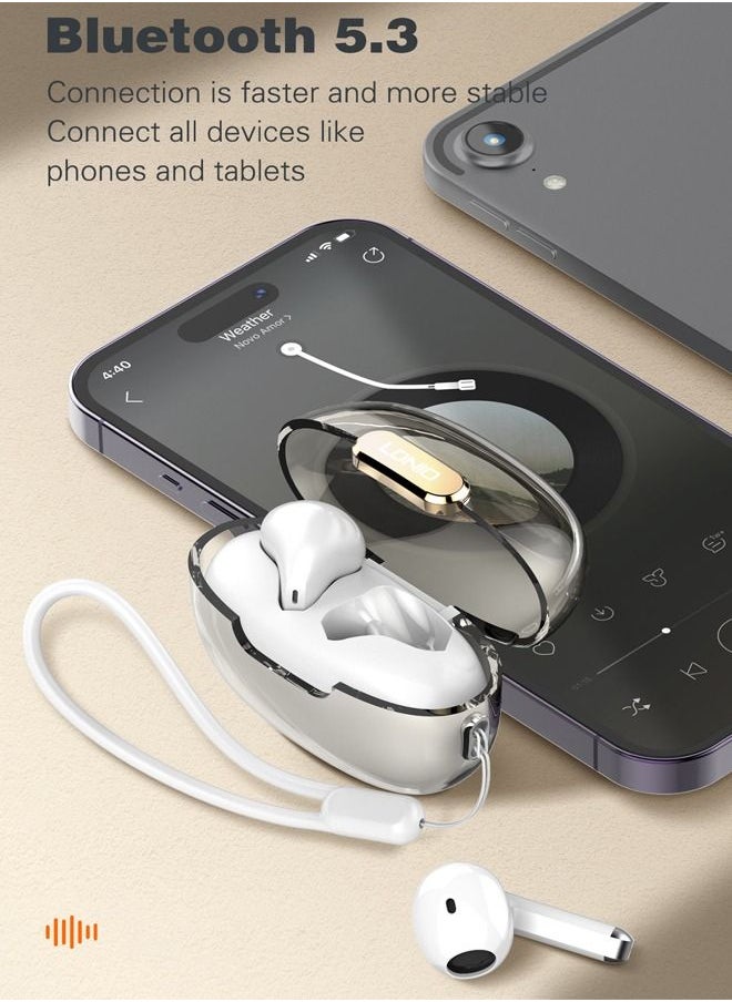 LDNIO True Wireless Earbuds Bluetooth Earphones With Charging Case White  - Image 3