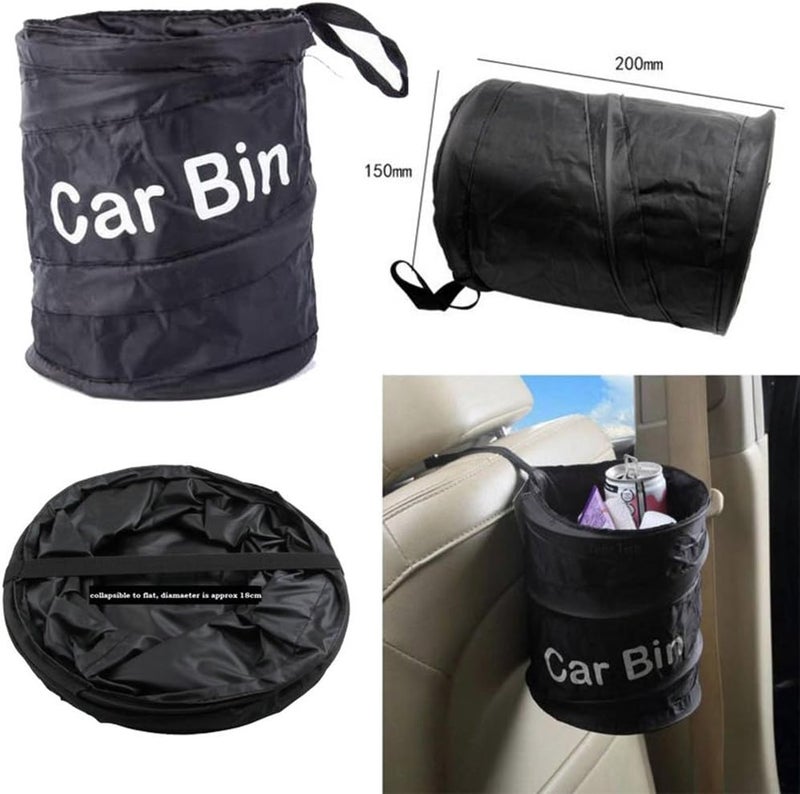 HENGSONG Car Bin Bag Garbage Trash Carry Bag Foldable & Waterproof Hanging Rubbish Bag Organizer - Image 2