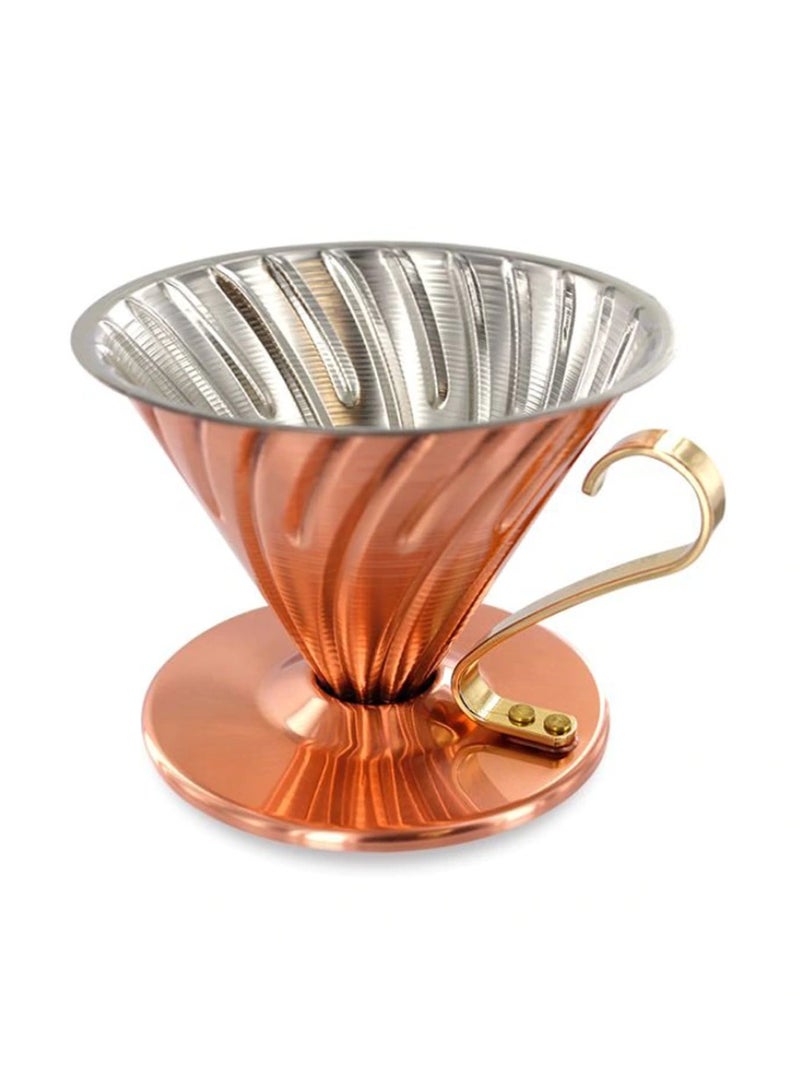 Hario Copper V60 Coffee Dripper 02 With Nickel Plating Inside - Image 2