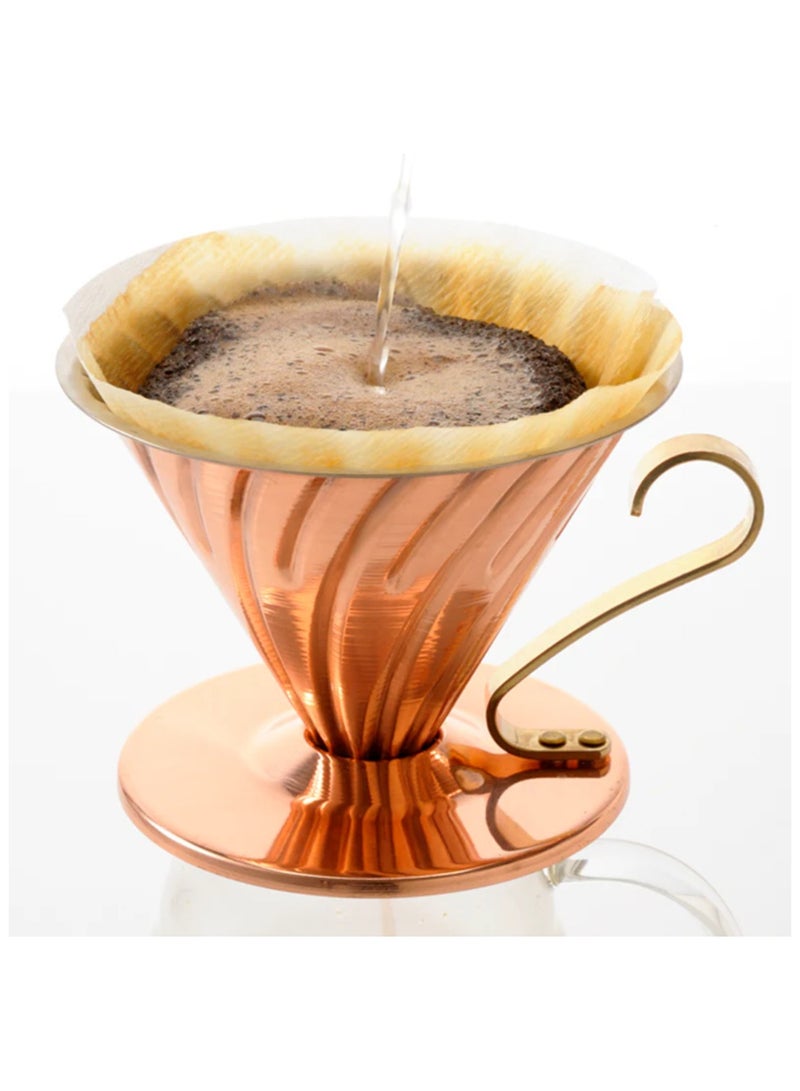 Hario Copper V60 Coffee Dripper 02 With Nickel Plating Inside - Image 3
