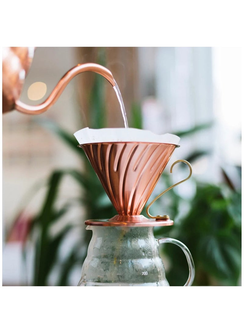 Hario Copper V60 Coffee Dripper 02 With Nickel Plating Inside - Image 5