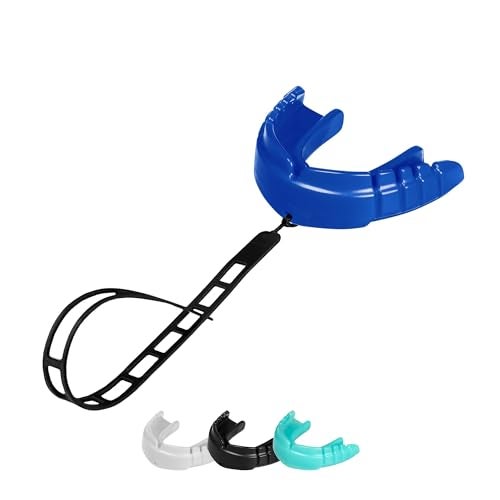 OPRO Snap-Fit Instant Level Braces Mouth Guard + Strap – Quick Protection Mouthguard for Lacrosse, jiu Jitsu, MMA Boxing Wrestling & Football Mouthpiece – Includes Mouth Guard Case (Adult, Black) - Image 1