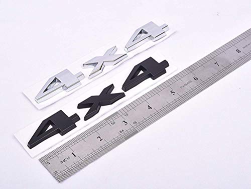 EmbRoom 2 Pack 4x4 Emblem Badge Nameplate 3D Car Sticker Decal Compatible for Universal car (Black) - Image 3