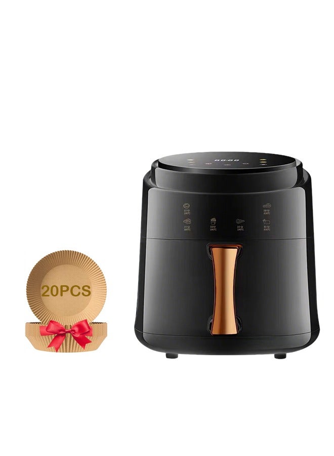 Air Fryer, XL 8L Family Size, One-Touch Digital Control Presets For French Fries Chicken Meat Fish and Pizza, Nonstick Dishwasher-Safe Parts, Auto Shut Off Black  - Image 1