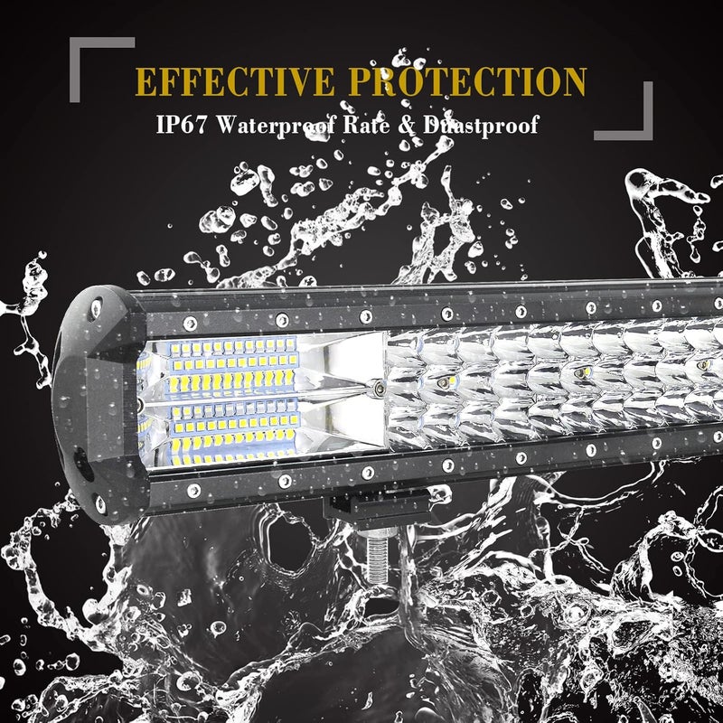 SKYWORLD 20 Inch 288W LED Light Bar with Mounting Bracket and Wiring Harness - Image 5