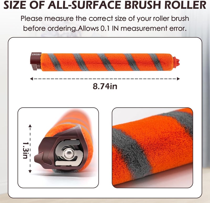 Coodss Replacement Roller Brush Kit Compatible with Shark NV800,NV800W,NV801,NV801Q,NV803,UV810,HV380,HV381,HV382,HV384 Vacuum Cleaner (1 Soft Roller Brush + 1 All-Surface Roller Brush) - Image 3