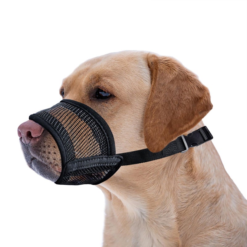 Evollax Extra Large Dog Muzzle - Air Mesh Big Dog Muzzle | Suitable for Small, Medium Large and X-Large Dogs | Stop Biting, Barking and Chewing Best for Aggressive Dogs - Image 1