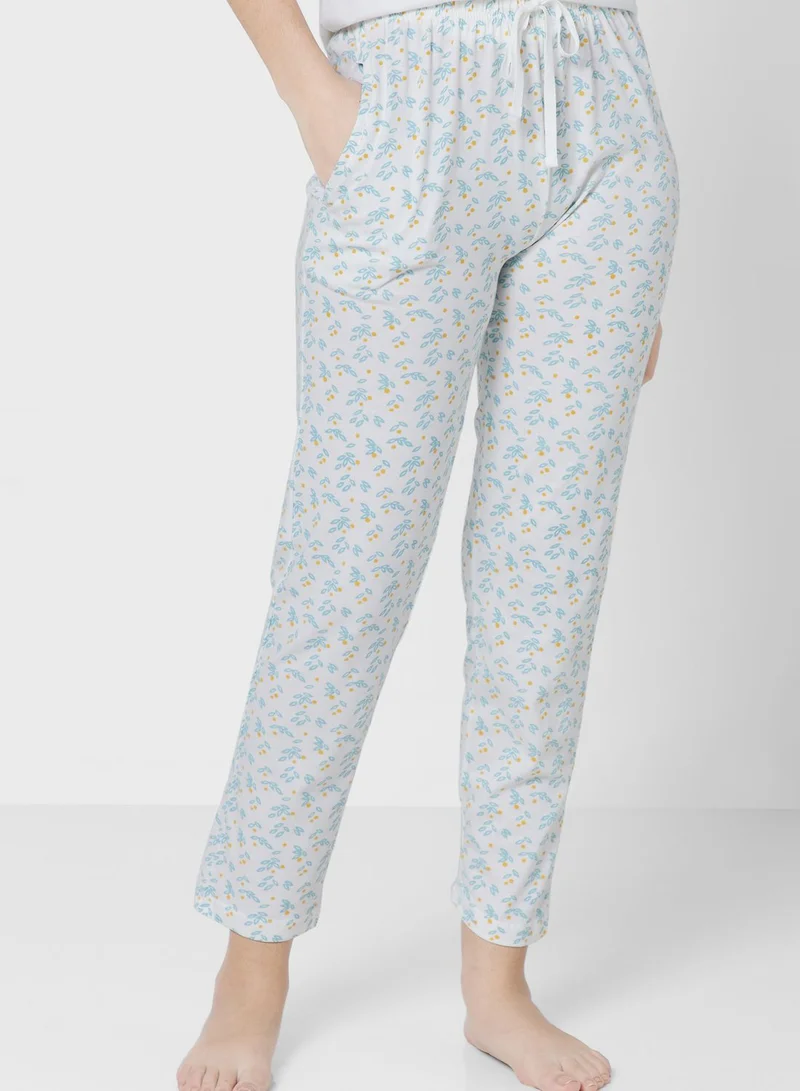 Ginger Graphic T-Shirt And Pyjama Set