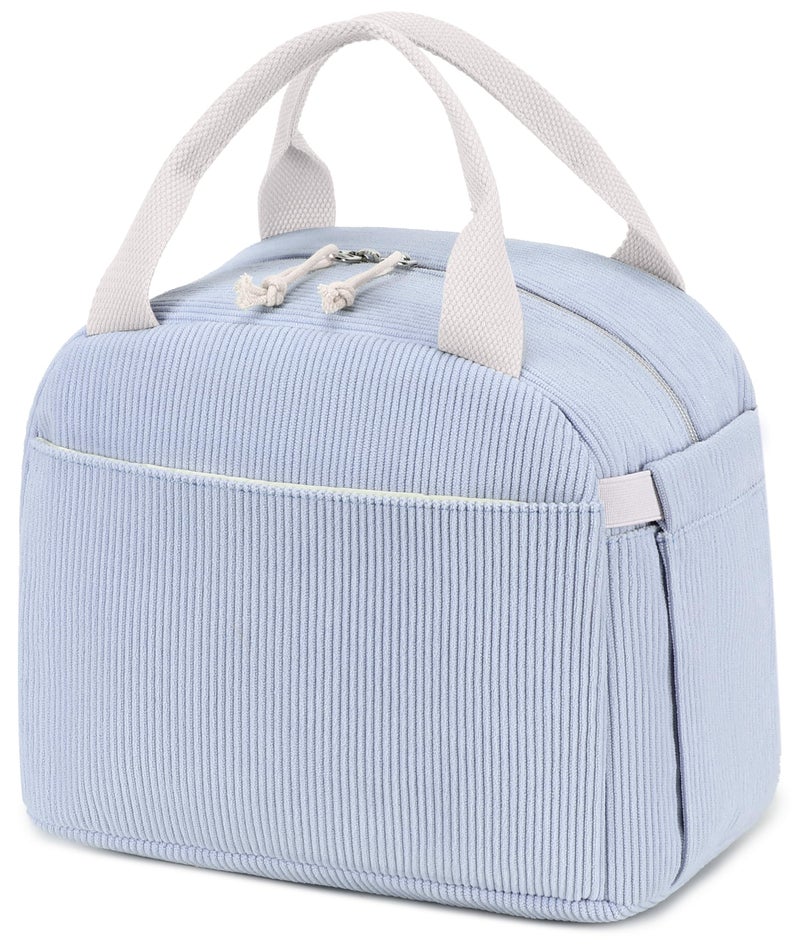 Bluboon Lunch Bag for Women Men Cute Corduroy Lunch Tote Bags Reusable Insulated Lunch Box Large Capacity Reusable Insulated Cooler for Work Picnic or Travel - Image 1