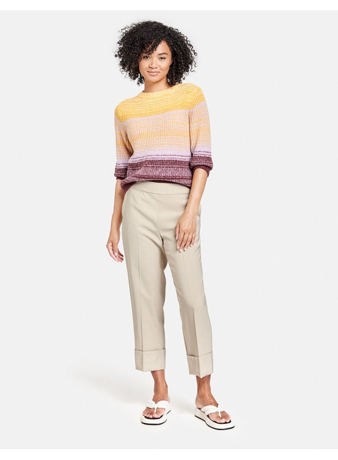 GERRY WEBER Straight trousers with a 3/4-length leg and turn-ups - Image 1