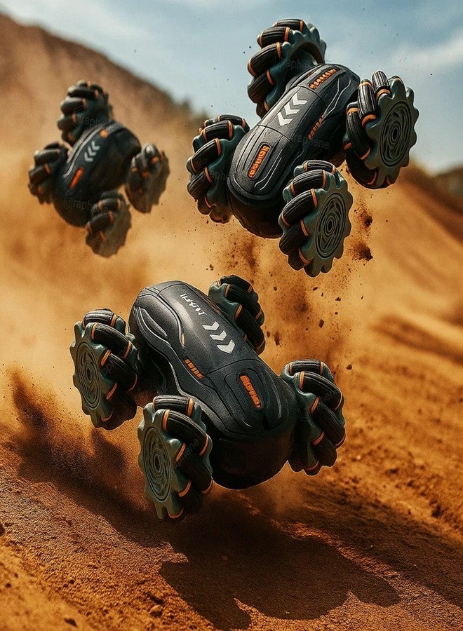 GRAPHENE 2Pcs RC Drift Battle Stunt Car Toy 4WD 2.4Ghz 360° Flip Dual-Sided Tumbling High-Speed Off-Road Remote Control Car Playset for 5-12 Kids Boys Adults Crawlers Racing Cars Set - Image 4