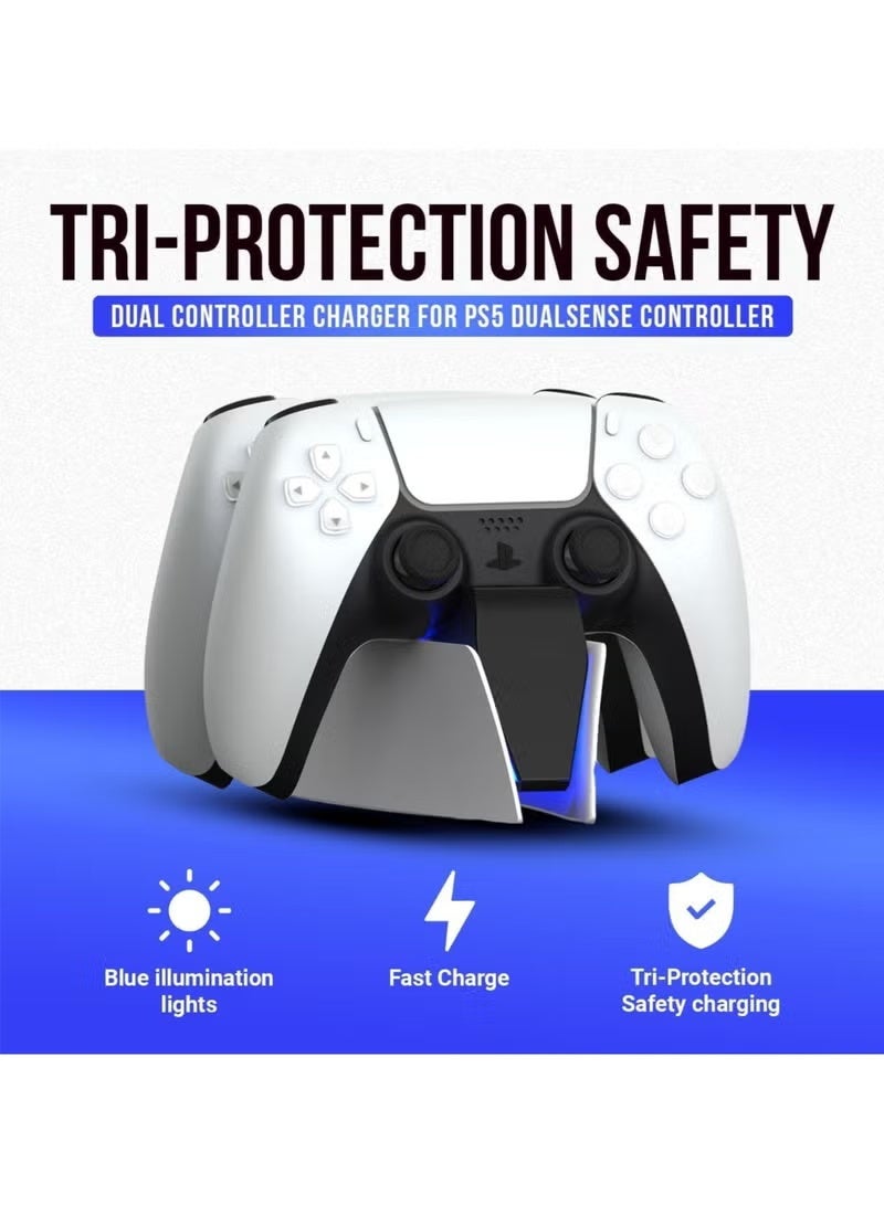 PS5 Controller Charging Station | PS5 Controller Charger for PlayStation 5 Dual Sense Controller | USB Type C PS5 Charger Stand with LED Indicator - Image 3