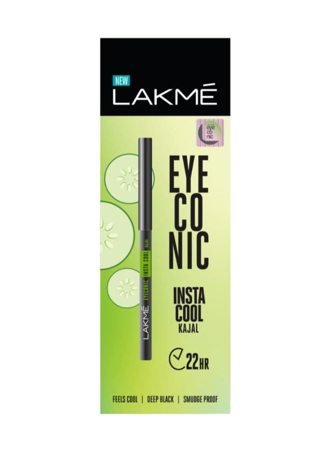 LAKME Eyeconic Insta Cool Kajal, Black, 035g 