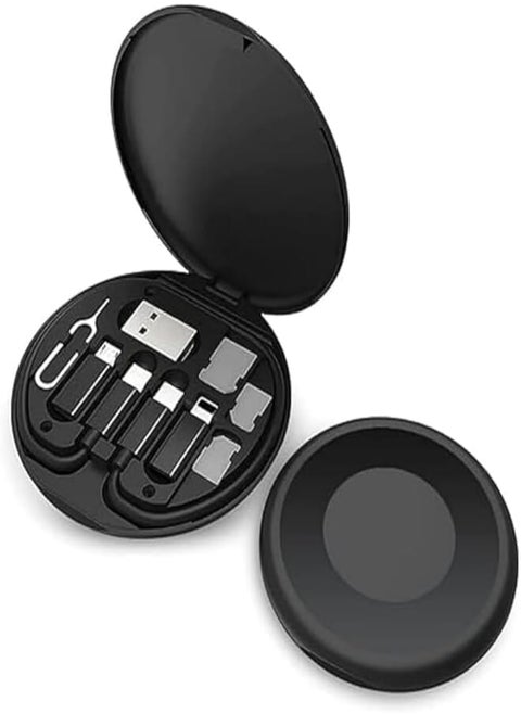 MJ Cables All In 1 Fast Charging Travel Data Cable Kit Contains Lightning and Micro USB Port Inbuilt Mobile Stand Compatible With All Types Of Mobile Phones