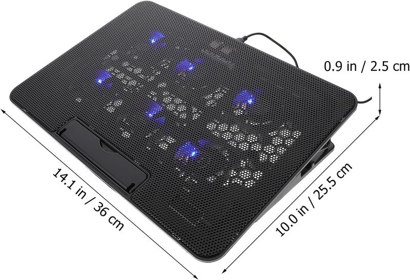 Vaguelly Laptop Cooling Pad 15.6 Inch with 1 Quiet Fan, Black Laptop Cooler Stand for Gaming and Office Use, Portable Cooling Base Compatible with 15.6" Notebooks - Image 2