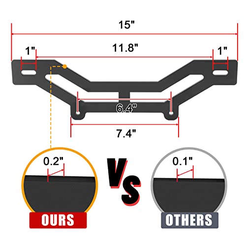WeiSen Shock Tower LED Mount 10"-14" Light Bar Bracket Compatible with Can Am Maverick X3/X3 Max 2017-2025 - Image 3