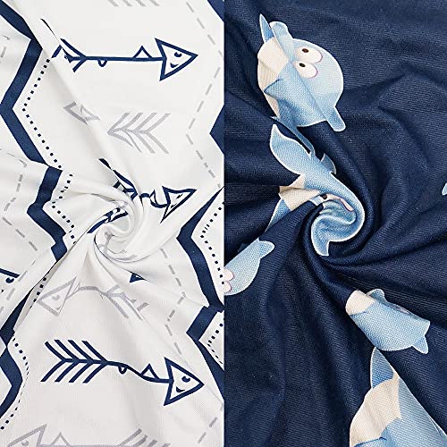 BlueSnail Print Changing pad Cover Set 2PK, Breathable and Comfortable Changing Pad Cover for Boys and Girls (Navy+ Navy) - Image 4