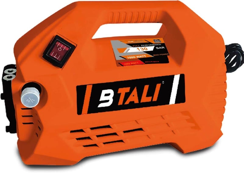 BTALI High Pressure Washer 1600 Watt 130 Bar with Hydraulic Outlet Hose and Heavy Gun Pressure Washer - Image 1