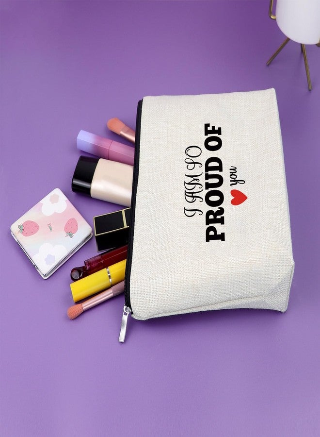 Sazuwu I Am so Proud of You Gifts Makeup Bag Inspirational Gifts for Daughter from Mom College Graduation Gifts for Her Proud of You Gifts for Women Cosmetic Bag Sobriety Gifts for Women - Image 5