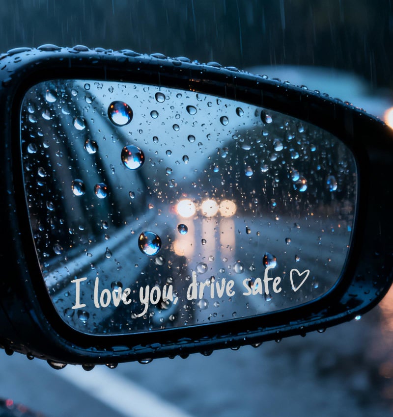 ValueBargain 10PCS I Love You Drive Safe Mirror Sticker I Love You Drive Safe Sticker for Car Windows Rearview Funny Cute Decals to Show Your Loves Waterproof and Reusable - Image 3