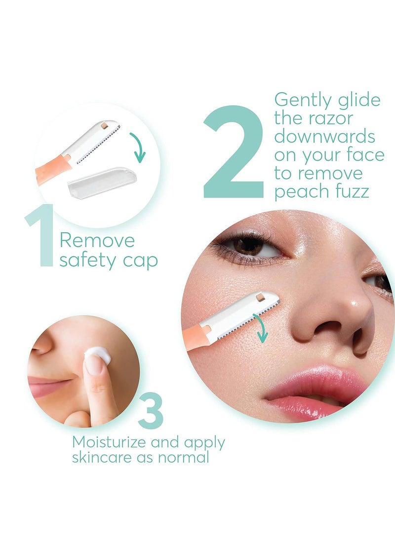 About Face About Face Fuzz-Free Facial Razors for Shaving & Exfoliating - Includes 3 Beauty Groomers - For Face, Lips & Eyebrows  - Image 4