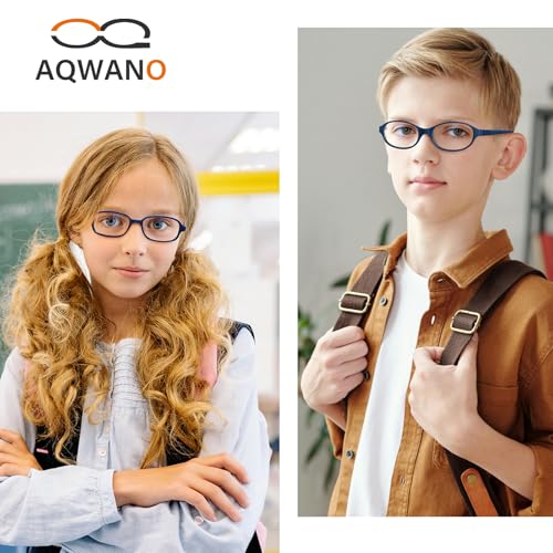 AQWANO Children Optical Glasses Frame TR90 Flexible Bendable One-piece Safe Eyeglasses Girls Boys Square - Image 5