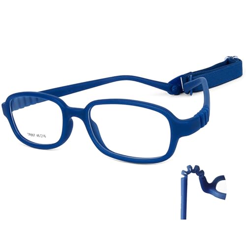 AQWANO Children Optical Glasses Frame TR90 Flexible Bendable One-piece Safe Eyeglasses Girls Boys Square - Image 1