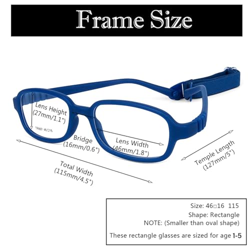 AQWANO Children Optical Glasses Frame TR90 Flexible Bendable One-piece Safe Eyeglasses Girls Boys Square - Image 4