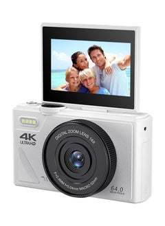 ASIV Compact Retro 64MP Digital Camera – 4K UHD Video Recording, 180° Flip Screen, 18x Digital Zoom, Includes 32GB TF Card, Wireless Camera for YouTube Vlogging  - Image 1