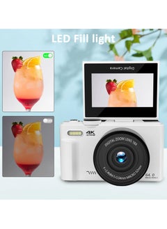 ASIV Compact Retro 64MP Digital Camera – 4K UHD Video Recording, 180° Flip Screen, 18x Digital Zoom, Includes 32GB TF Card, Wireless Camera for YouTube Vlogging  - Image 4