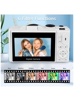 ASIV Compact Retro 64MP Digital Camera – 4K UHD Video Recording, 180° Flip Screen, 18x Digital Zoom, Includes 32GB TF Card, Wireless Camera for YouTube Vlogging  - Image 5